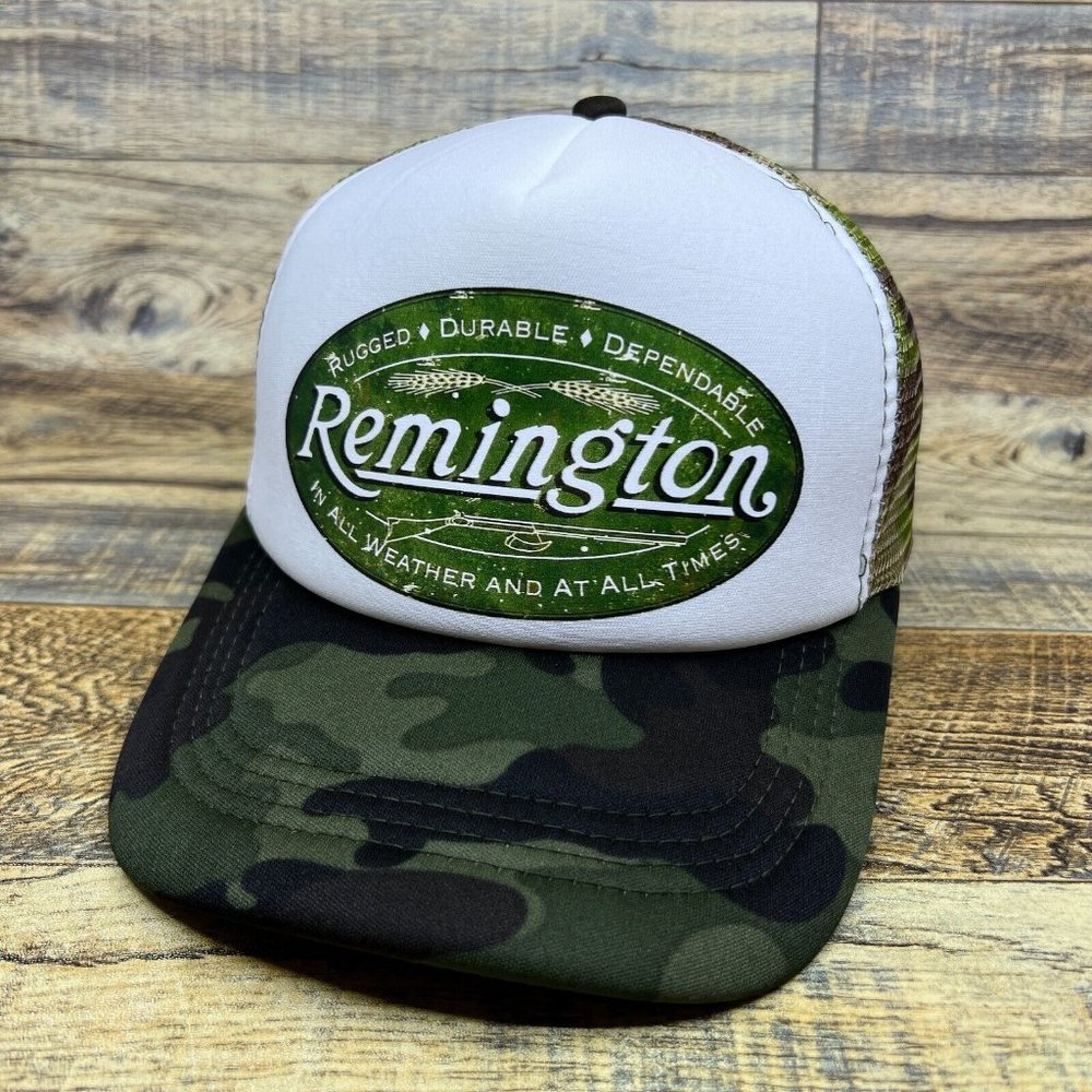 Remington Mens Trucker Hat Camo USA Hunting Fishing Camping Baseball Cap
